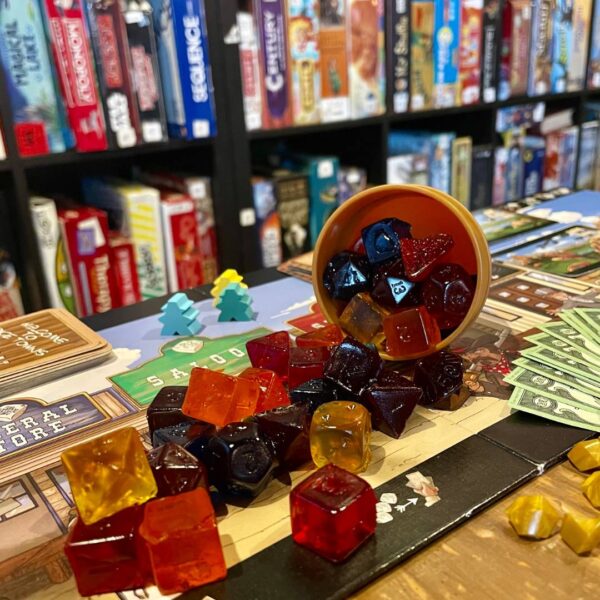 Loaded Six-Shooter Dice Candy